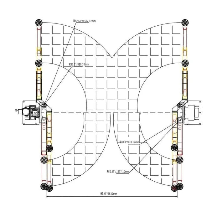 Katool KT-AS110D 11,000lbs Asymmetrical 2 Post Lift