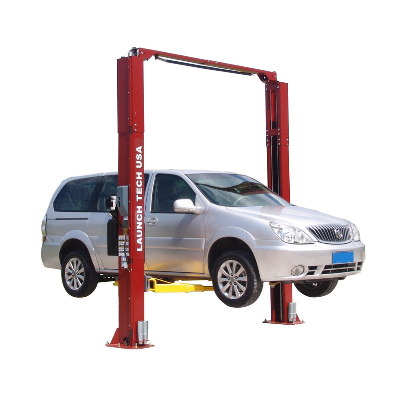 Launch Tech USA TLT210-XT 10,000lb. Capacity Two Post Lift with Adjustable Height and Width.