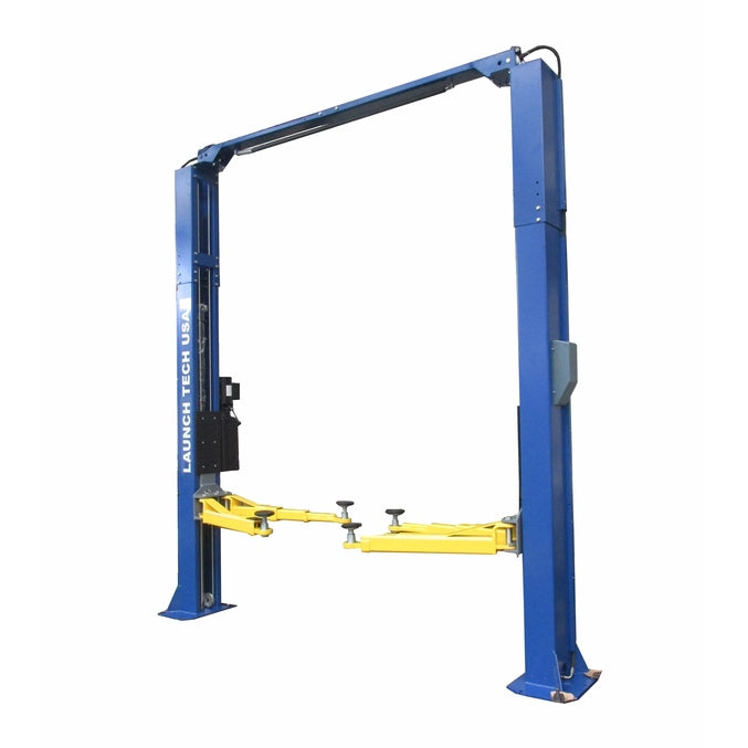 Launch Tech USA TLT210-XT 10,000lb. Capacity Two Post Lift with Adjustable Height and Width.