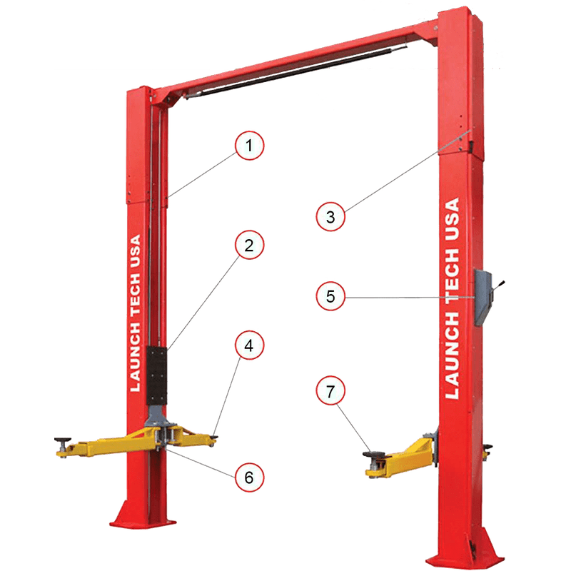 Launch Tech USA TLT211-AS 11,000 lb Clear Floor - Asymmetric - ALI Certified