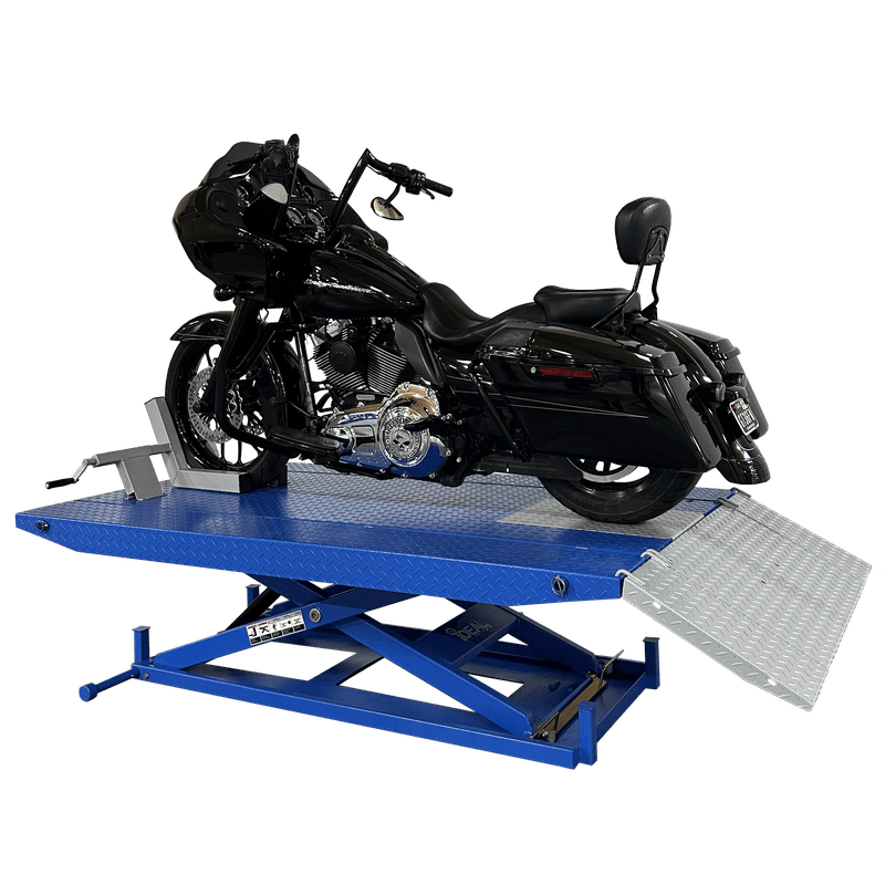 Tuxedo M-1500C-HR 1,500 lb High Rise Motorcycle Lift Bench w/ Vise, Sides, Balance Bar, Pump