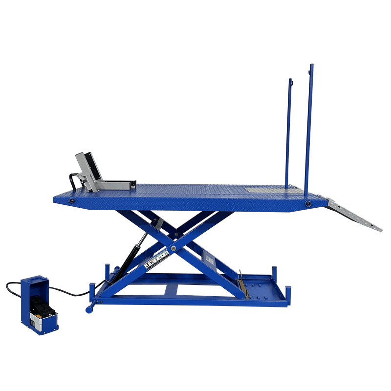 Tuxedo M-1500C-HR 1,500 lb High Rise Motorcycle Lift Bench w/ Vise, Sides, Balance Bar, Pump