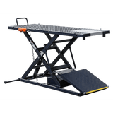 iDEAL Elec-Hydra Motorcycle Lift Bench w/Integrated Motor & Retractable Ramp