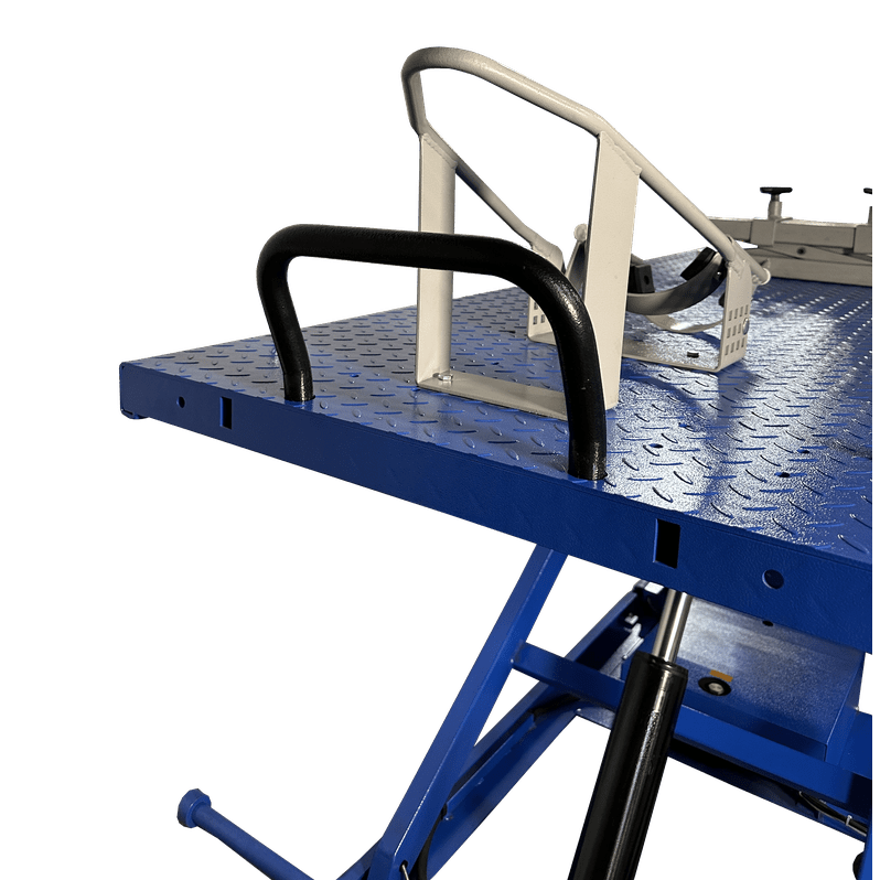 iDEAL Elec-Hydra Motorcycle Lift Bench w/Integrated Motor & Retractable Ramp