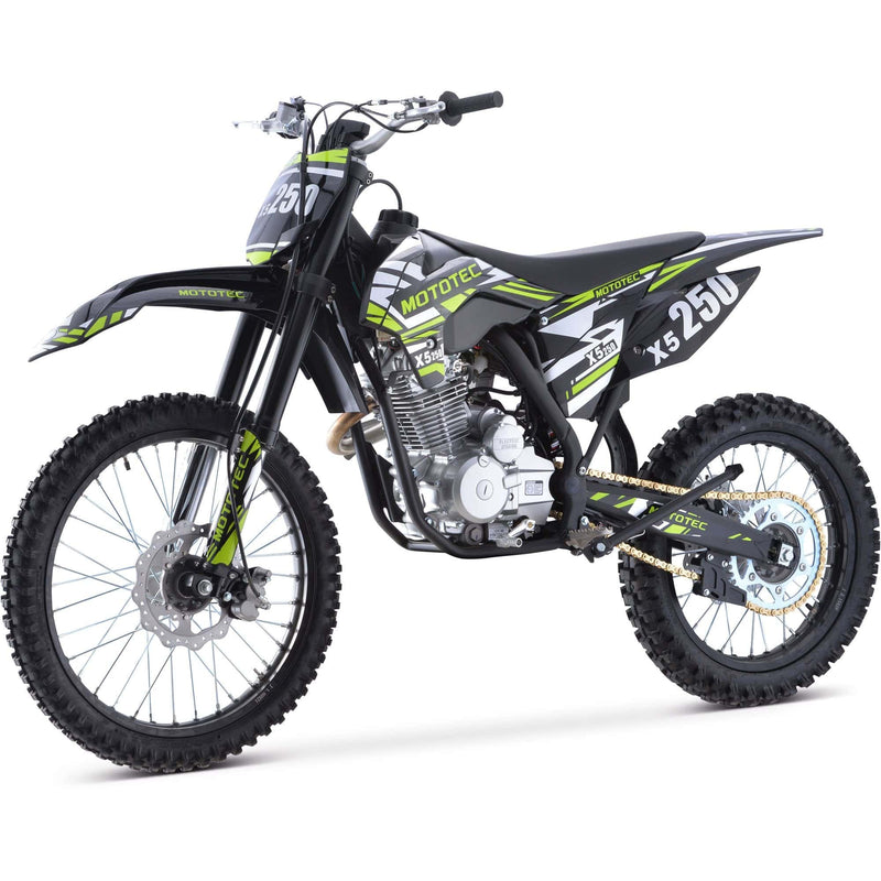 MotoTec X5 250cc 4-Stroke Gas Dirt Bike Black