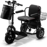 MotoTec Folding Mobility Electric Trike 48v 1000w Dual Motor Lithium Black