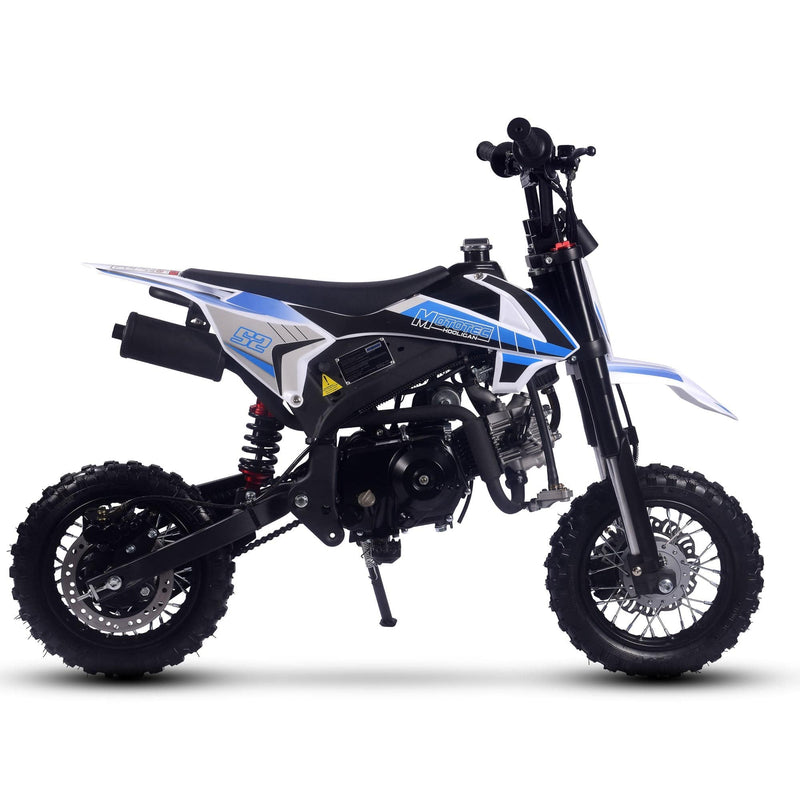 MotoTec Hooligan 72cc 4-Stroke Gas Dirt Bike Blue