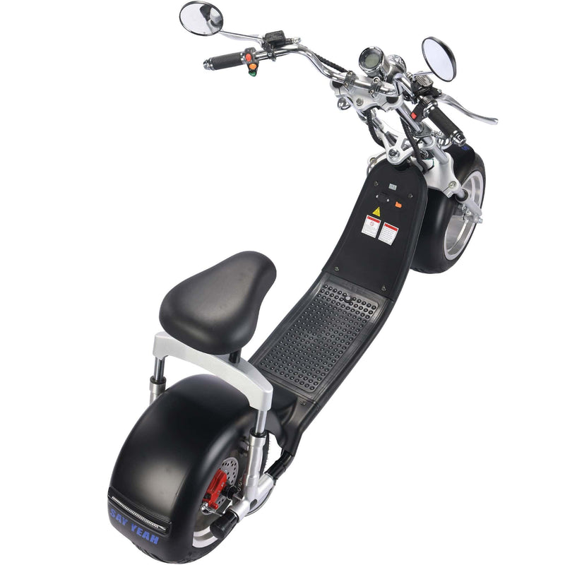 MotoTec Knockout 60v 2500w Lithium Electric Scooter Black