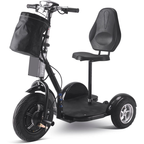 MotoTec Electric Trike 48v 1000w Lithium Black