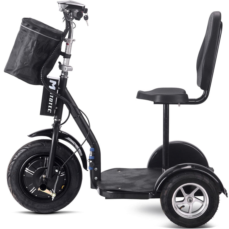 MotoTec Electric Trike 48v 1000w Lithium Black