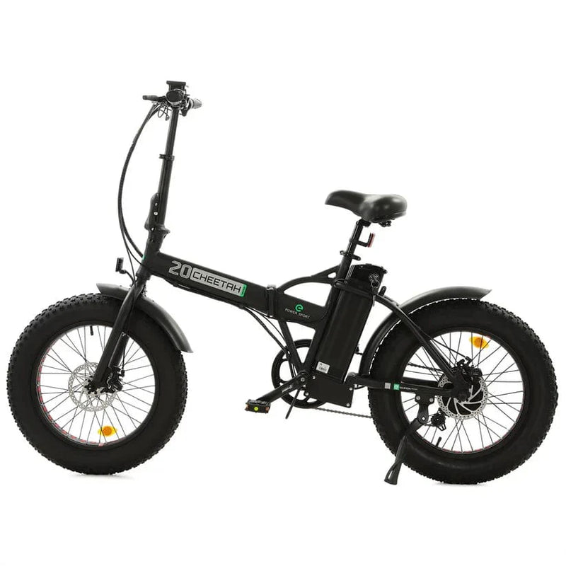 Ecotric 48V Portable and Folding Fat Ebike with LCD Display - Matt Black