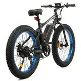 Ecotric Cheetah 26 Fat Tire Beach Snow Electric Bike - Blue