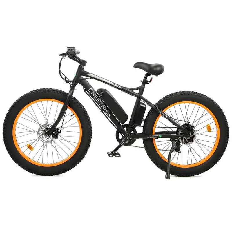 Ecotric Cheetah 26 Fat Tire Beach Snow Electric Bike - Orange