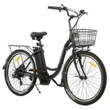 Ecotric 26inch Peacedove Electric City Bike with Basket and Rear Rack