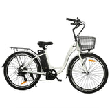 Ecotric 26inch Peacedove Electric City Bike with Basket and Rear Rack