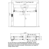 Triumph | NT-11 11,000 lb Two Post Auto Lift