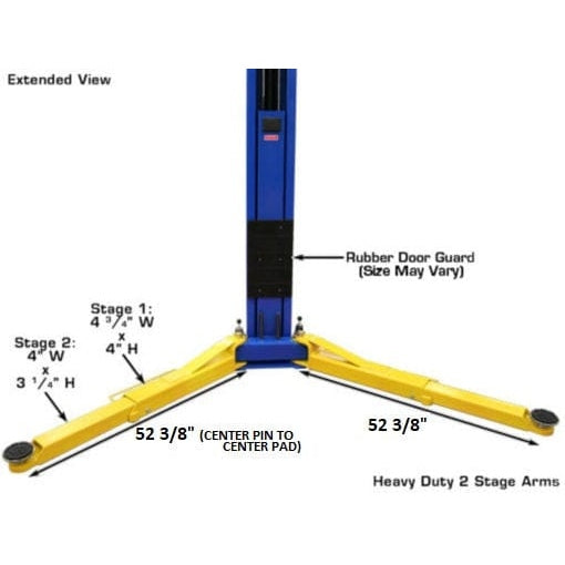 Atlas OHX10000X 10,000 lb Extra Tall 2-Post Lift