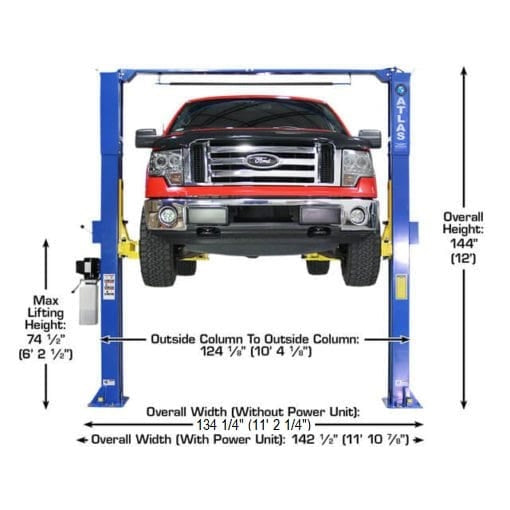 Atlas PRO-9D 9,000 lb Overhead 2-Post Lift