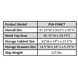 iDEAL PSB-PSMCT Paint Storage Mixing Cabinet & Table