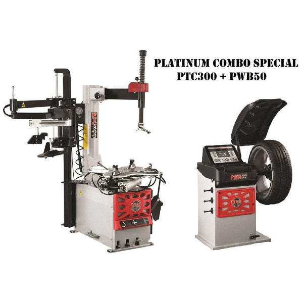 Atlas Platinum PTC300 Tire Changer + PWB50 Wheel Balancer Combo Package