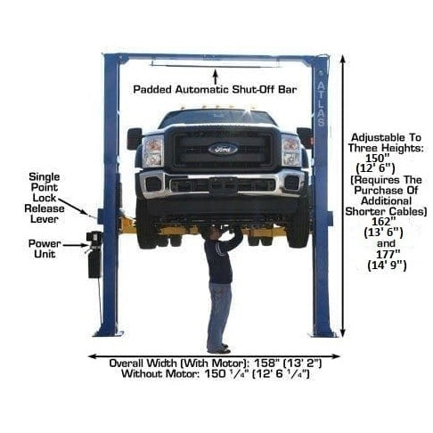 Atlas PV15PX 15,000 lb Overhead 2-Post Lift