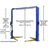 Atlas Platinum PVL10 ALI Certified 10,000 lb Overhead 2 Post Lift