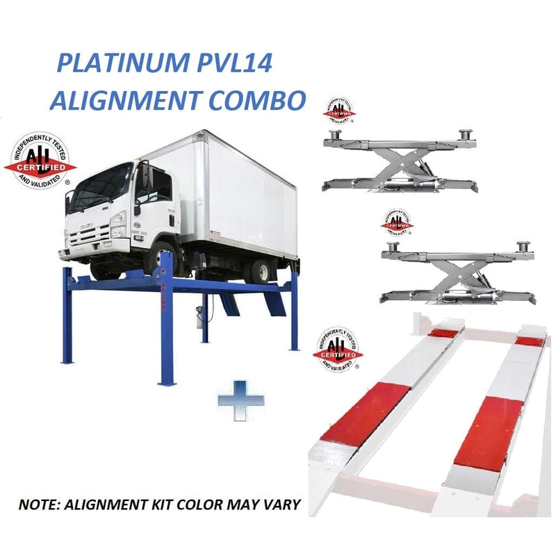 Atlas Platinum PVL14 4 Post Lift + RJ7000 & Alignment Kit ALI Certified Combo