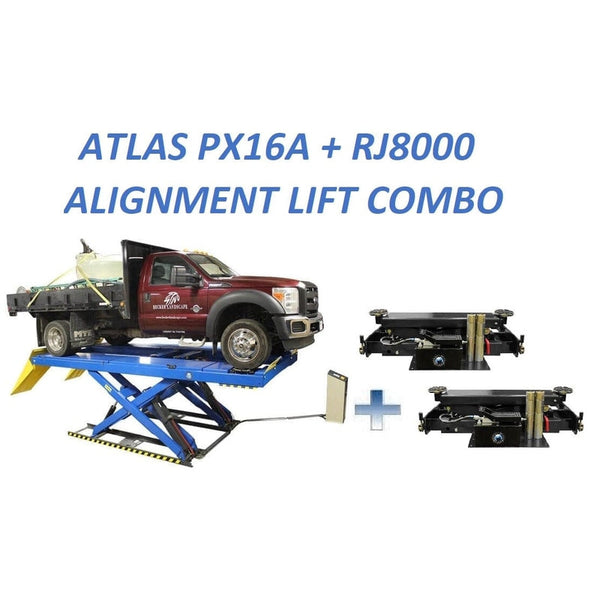 Atlas PX16A Scissor Alignment Lift and RJ8 Rolling Jack Combo