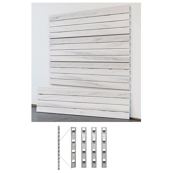 StoreWall | 4′ Standard Duty Slatwall (4 pcs) + Installstrips