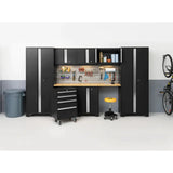 NewAge Bold Series 9 Piece Cabinet Set With Base, Tool, Wall Cabinets and 30 in. Lockers