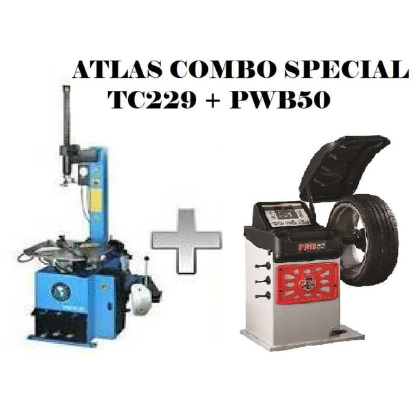 Atlas TC229 Tire Changer + PWB50 Wheel Blancer Combo Package