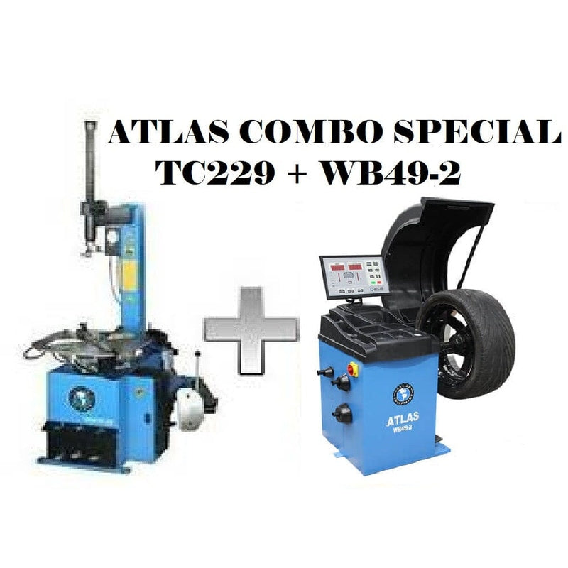 Atlas TC229 Tire Changer + WB49-2 Wheel Balancer Combo Package