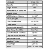 Tuxedo TP9KF-TUX 9,000 lb Two Post Floor Plate - Symmetric