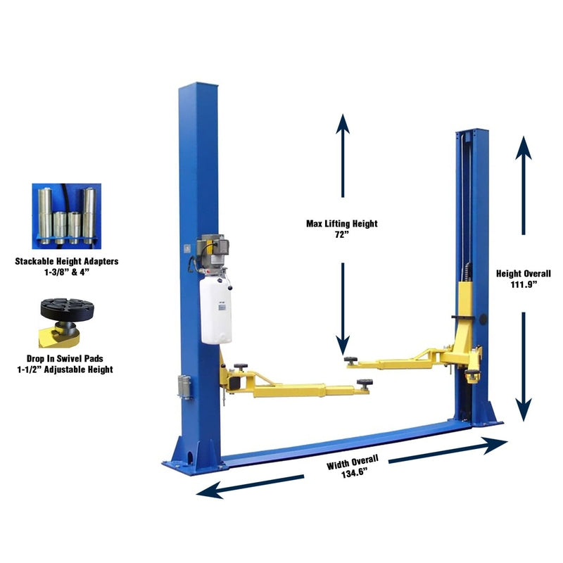 Tuxedo TP9KFX 9,000 lb Two Post Floor Plate - Symmetric