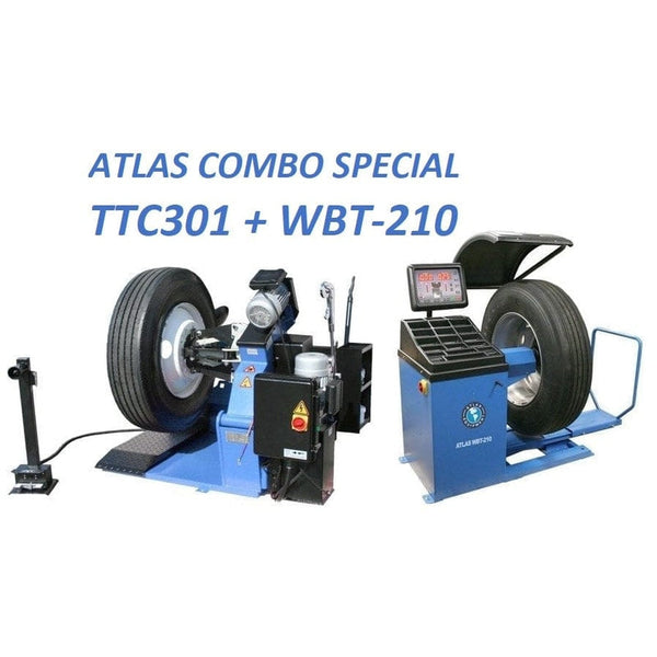 Atlas TTC301 Truck Tire Changer + WBT-210 Heavy Duty Wheel Balancer Combo