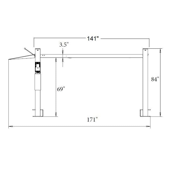 Triumph NSS-8SQ 8,000 lb. Shorter Length 4 Post Lift