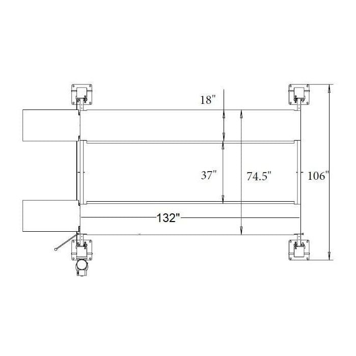 Triumph NSS-8SQ 8,000 lb. Shorter Length 4 Post Lift