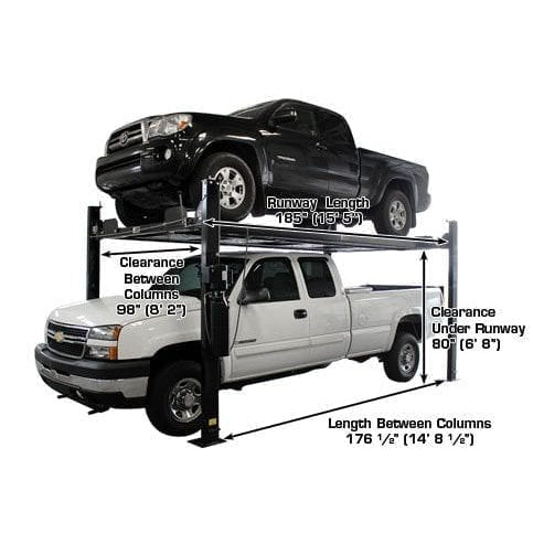 Atlas Garage PRO8000EXT-L 8,000 lb Extra Tall/Extra Long 4-Post Lift