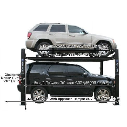 Atlas PRO8000EXT 4 Post Lift + RJ35 Sliding Jacks Combo