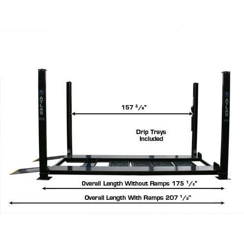 Atlas PRO8000EXT 4 Post Lift + RJ35 Sliding Jacks Combo