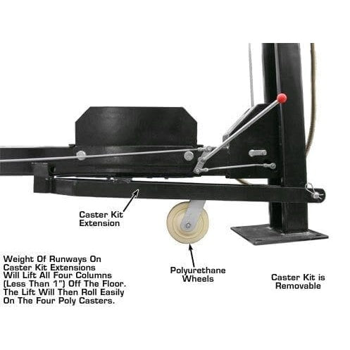 Atlas PRO8000 4 Post Lift + RJ35 Sliding Jacks Combo