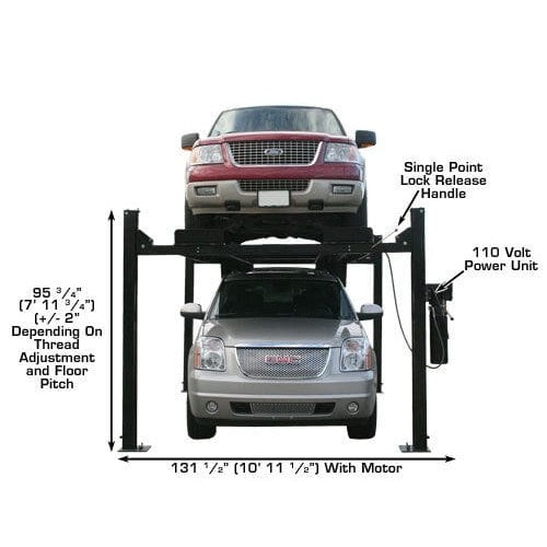 Atlas PRO9000 4 Post Lift + RJ6 Rolling Jacks Combo