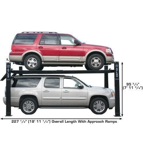 Atlas PRO9000 4 Post Lift + RJ6 Rolling Jacks Combo