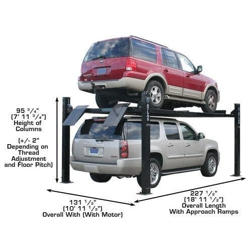 Atlas PRO9000 4 Post Lift + RJ6 Rolling Jacks Combo