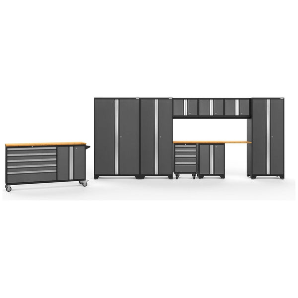 NewAge Bold Series 10 Piece Cabinet Set With Project Center, Tool Drawer, Base, Wall Cabinet and Locker