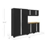 NewAge Bold Series 6 Piece Cabinet Set With Base, Wall Cabinets and 48 in. RTA Locker