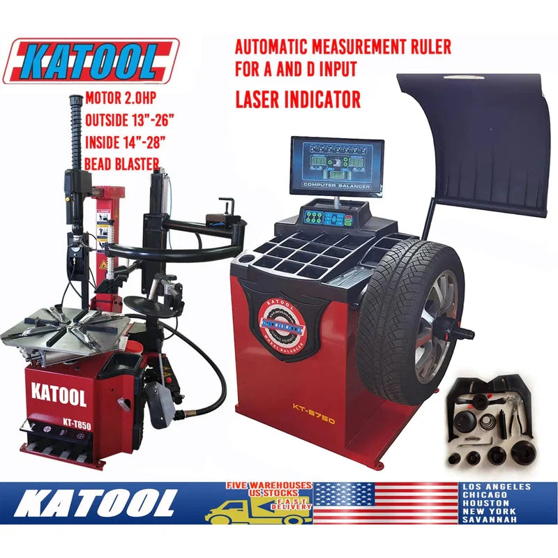 Katool Tire Changer KT-T850 & Wheel Balancer KT-B750 Combo