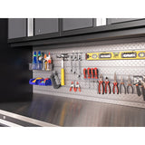 NewAge Pro Series Gray 12 Piece Cabinet Set With Wall, Tool Drawer, Multi-Function Cabinet, Lockers and 112 in. Worktop