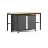 NewAge Pro Series 2 Piece Cabinet Set with 84 in. Workbench and 42 in. Base Cabinet on Casters