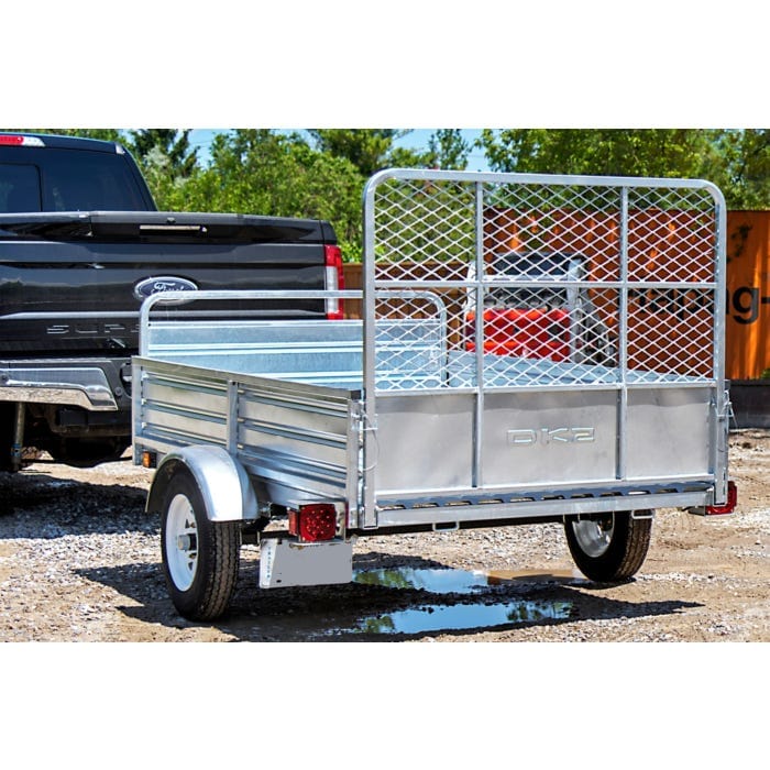 DK2 MMT5X7G-DUG 4.5 ft. x 7.5 ft. Single Axle Galvanized Multi-Utility Trailer (Drive-Up Gate Included)